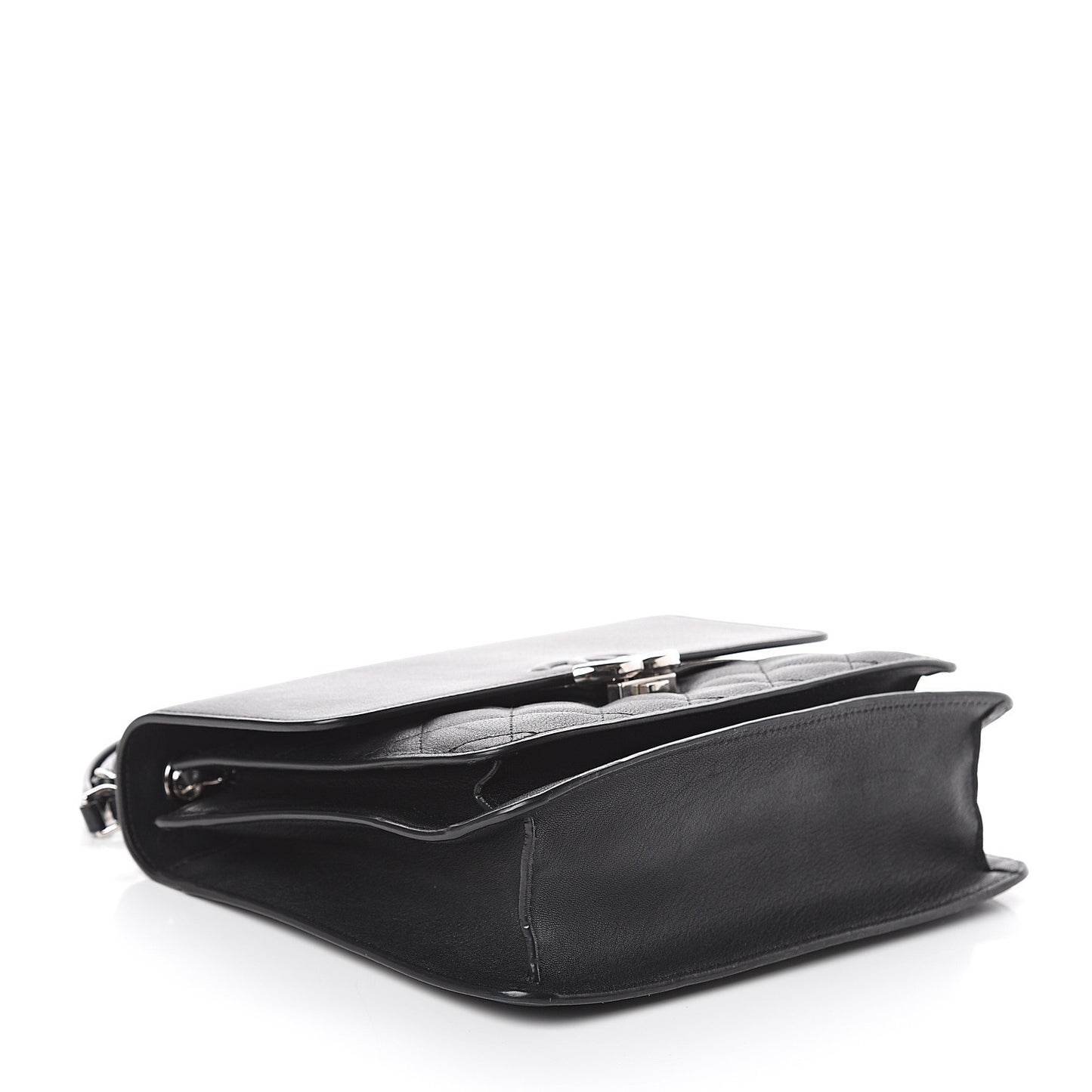 Calfskin Quilted CC Box Flap Black