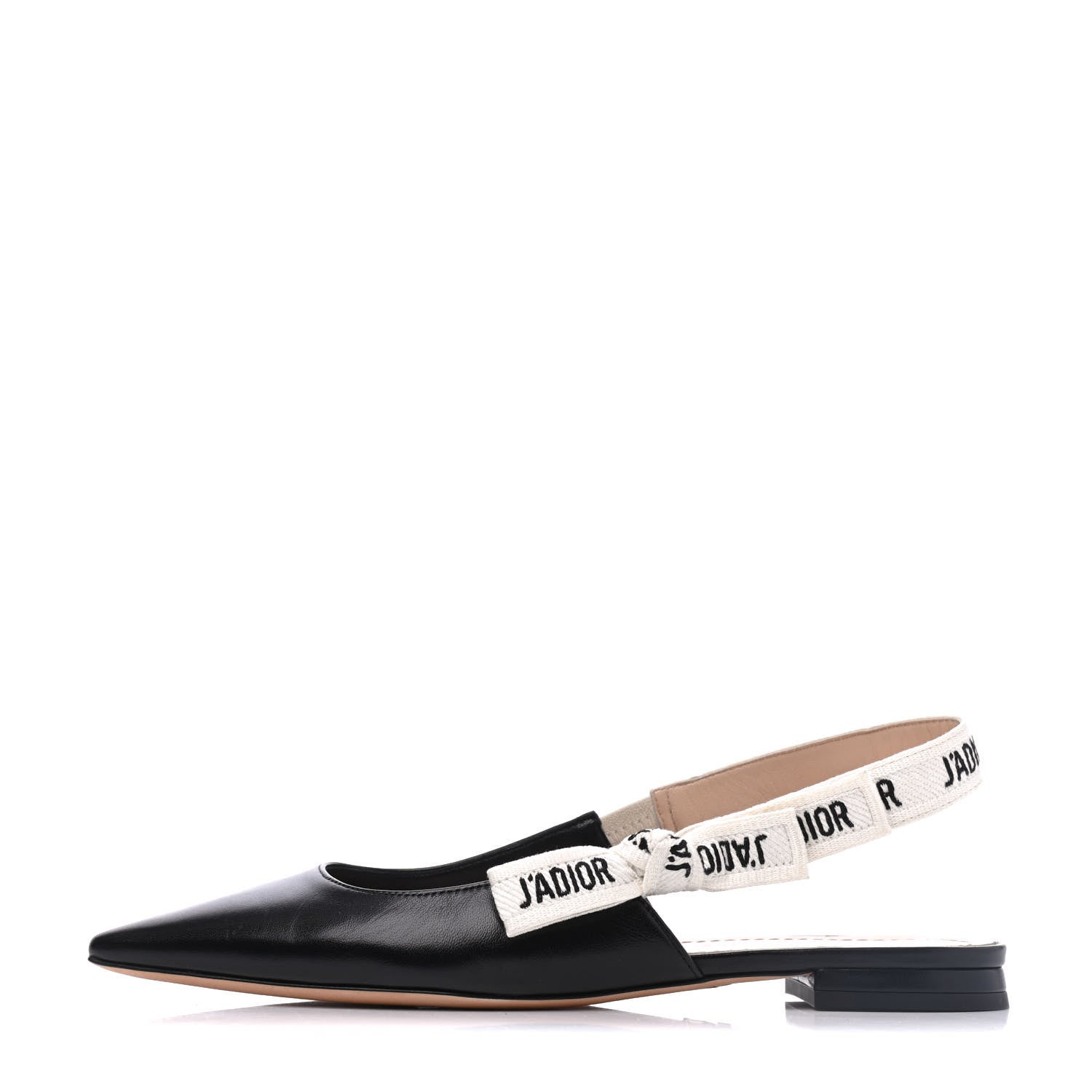 Christian Dior Lambskin Ribbon J'Adior Slingback Ballet Flats 35.5 Black 1 of 16