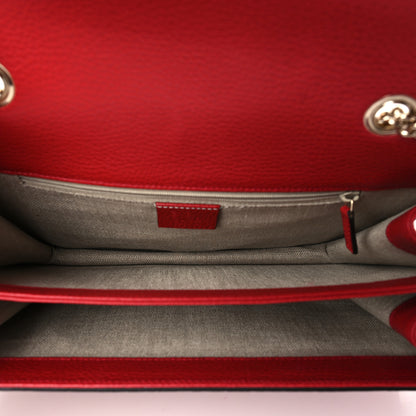 Gucci Dollar Calfskin Interlocking G Shoulder Bag Red 5 of 9