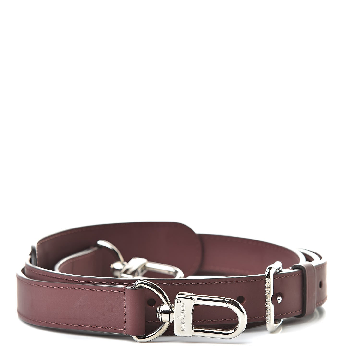 Louis Vuitton Calfskin Keepall Adjustable Shoulder Strap Burgundy 1 of 3