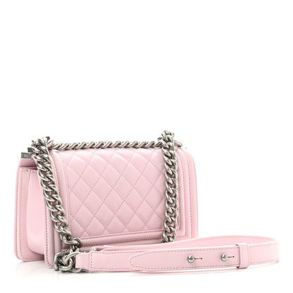 Chanel Calfskin Quilted Small Boy Flap Light Pink 3 of 10