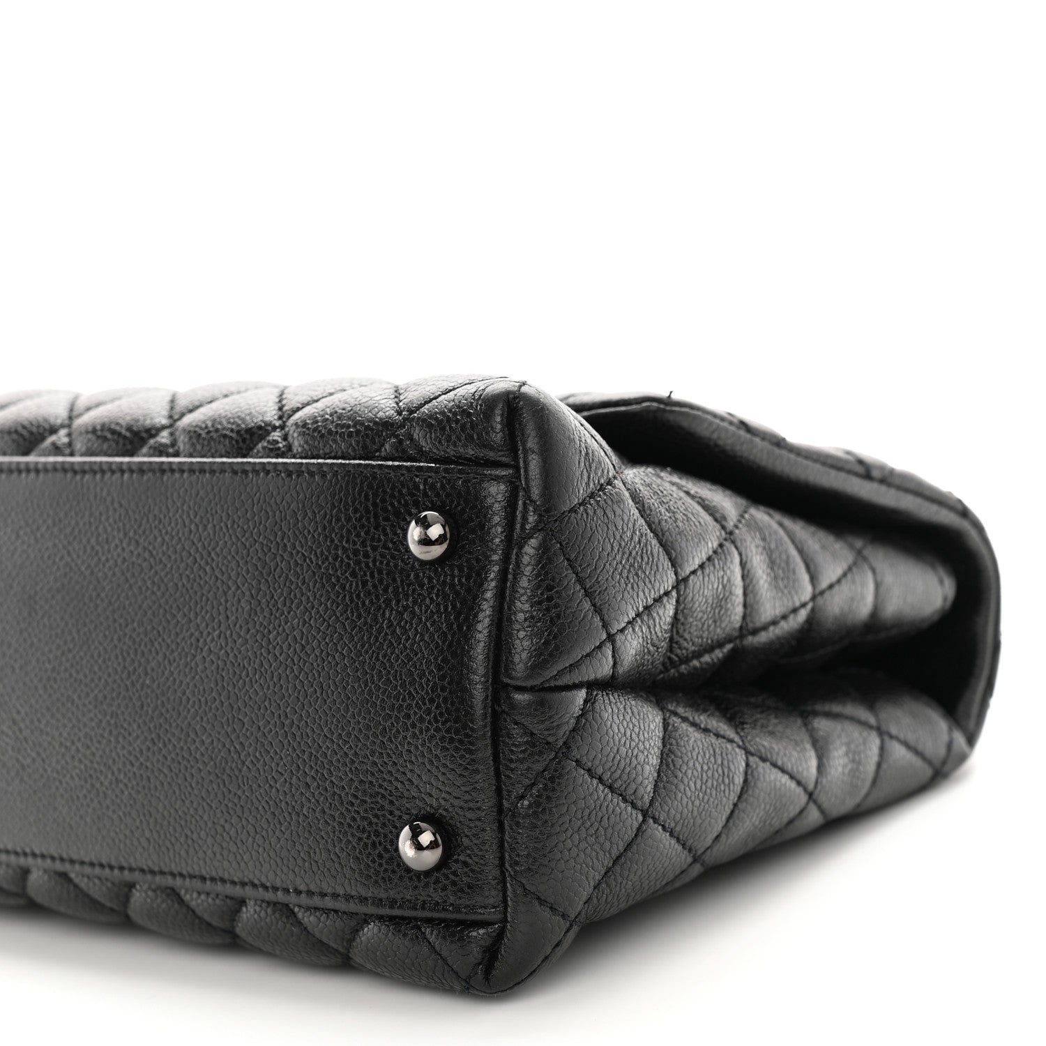 Chanel Caviar Quilted Small Coco Handle Flap So Black 9 of 12