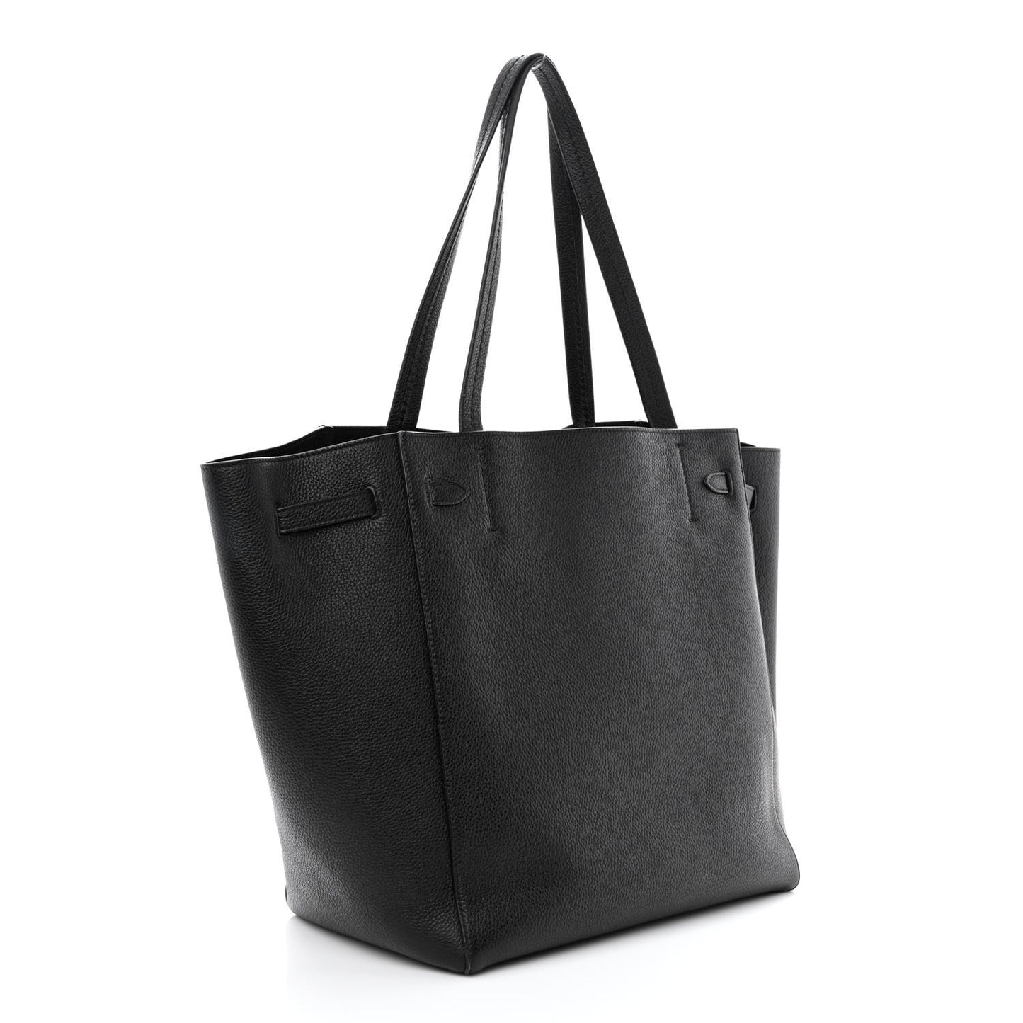 Soft Grained Calfskin Small Belt Cabas Phantom Black