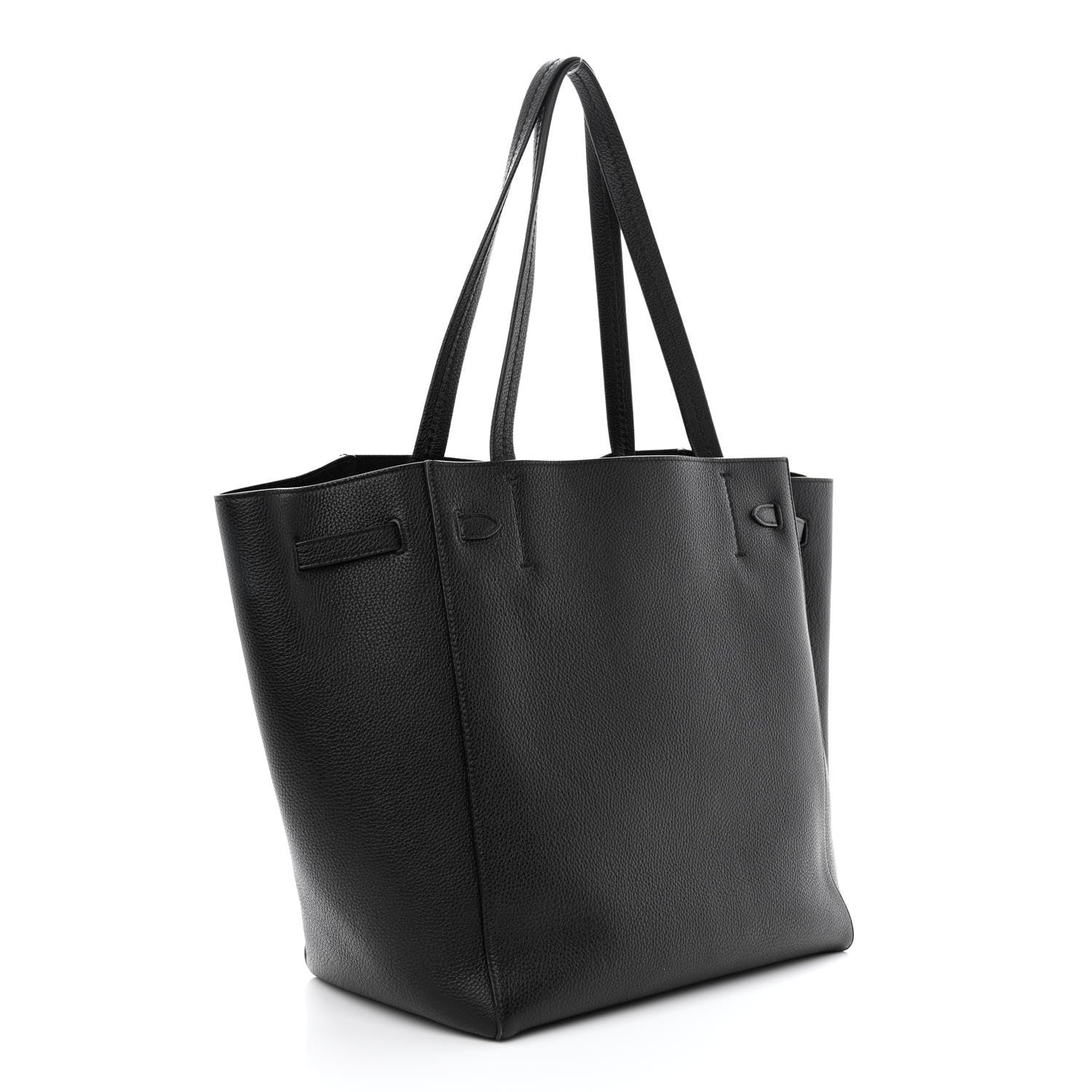 Celine Soft Grained Calfskin Small Belt Cabas Phantom Black 3 of 10