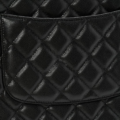 Chanel Caviar Quilted Medium Cosmetic Case Black 9 of 11