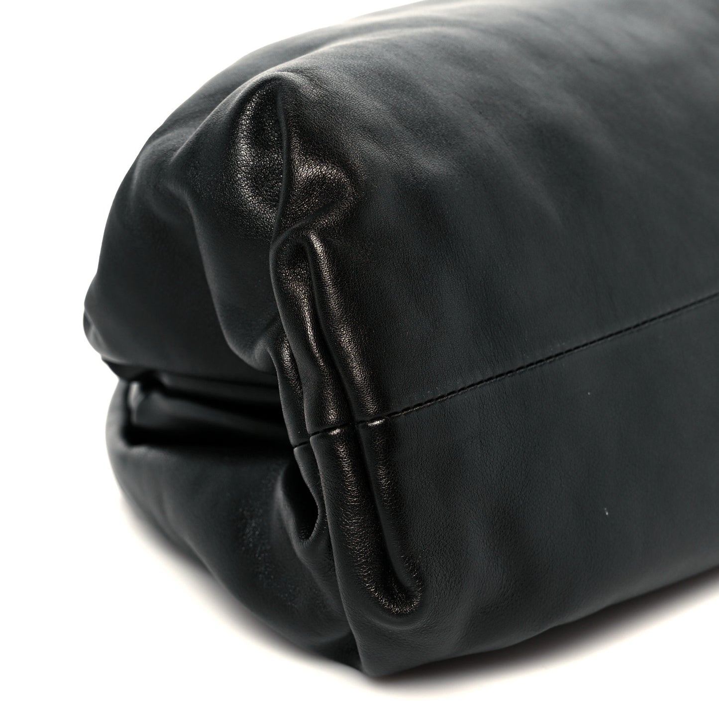 Smooth Butter Calf The Pouch Oversized Clutch Black