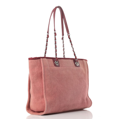 Chanel Canvas Small Deauville Tote Red 3 of 10