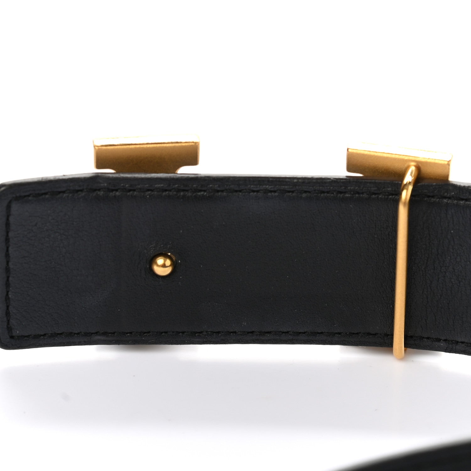 Hermes Epsom Swift 32mm Guilloche H Belt 85 Bleu Brighton Black 3 of 6