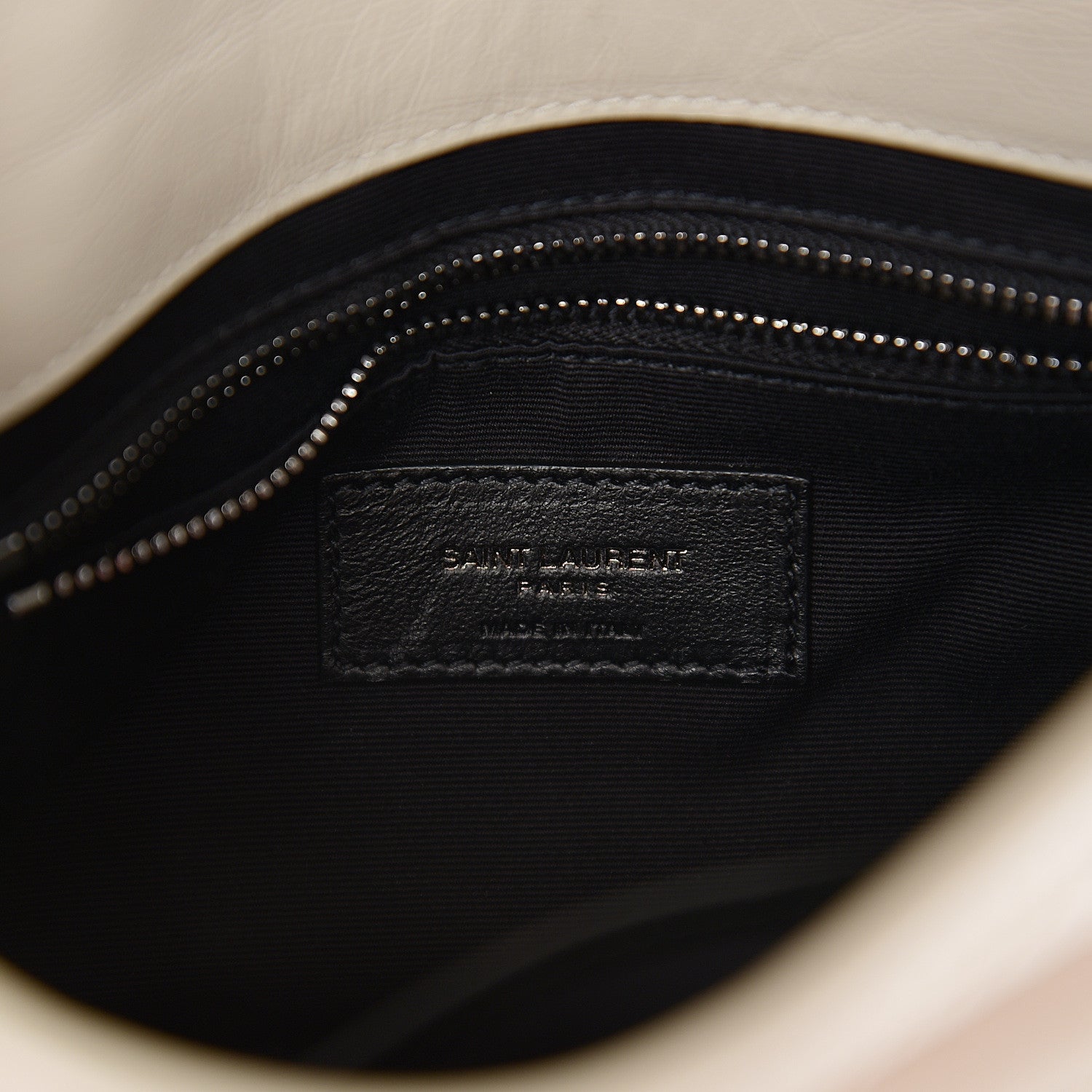 Saint Laurent Crinkled Calfskin Matelasse Monogram Niki Chain Wallet Crema Soft 5 of 8