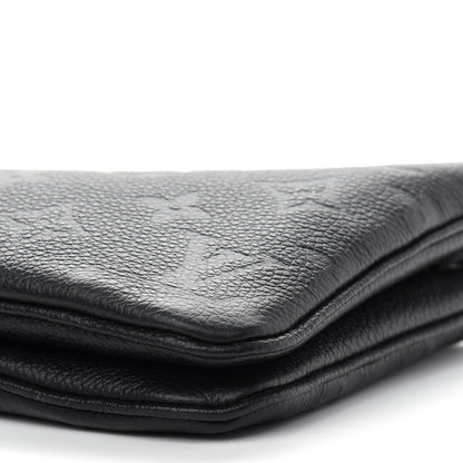 Louis Vuitton Empreinte Double Zip Pochette Black 8 of 9
