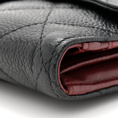 Chanel Caviar Quilted Large Gusset Flap Wallet Black 9 of 11