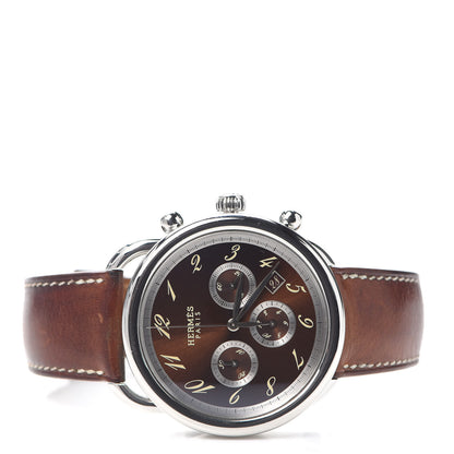 Hermes Stainless Steel Barenia 43mm Arceau Automatic Watch Fauve 2 of 7