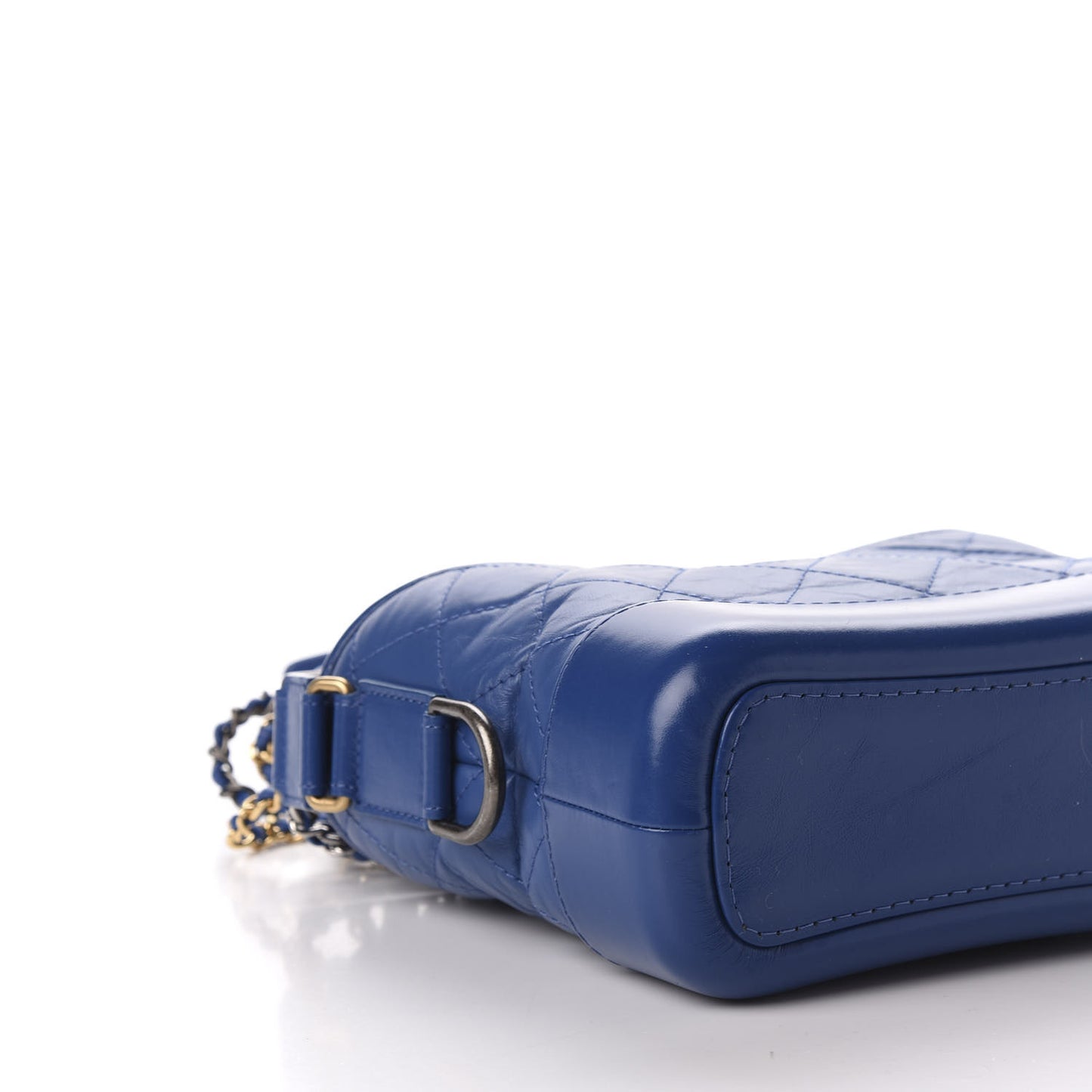 Aged Calfskin Quilted Small Gabrielle Hobo Blue