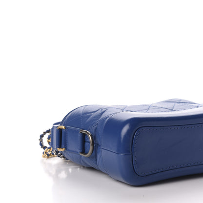 Chanel Aged Calfskin Quilted Small Gabrielle Hobo Blue 6 of 10