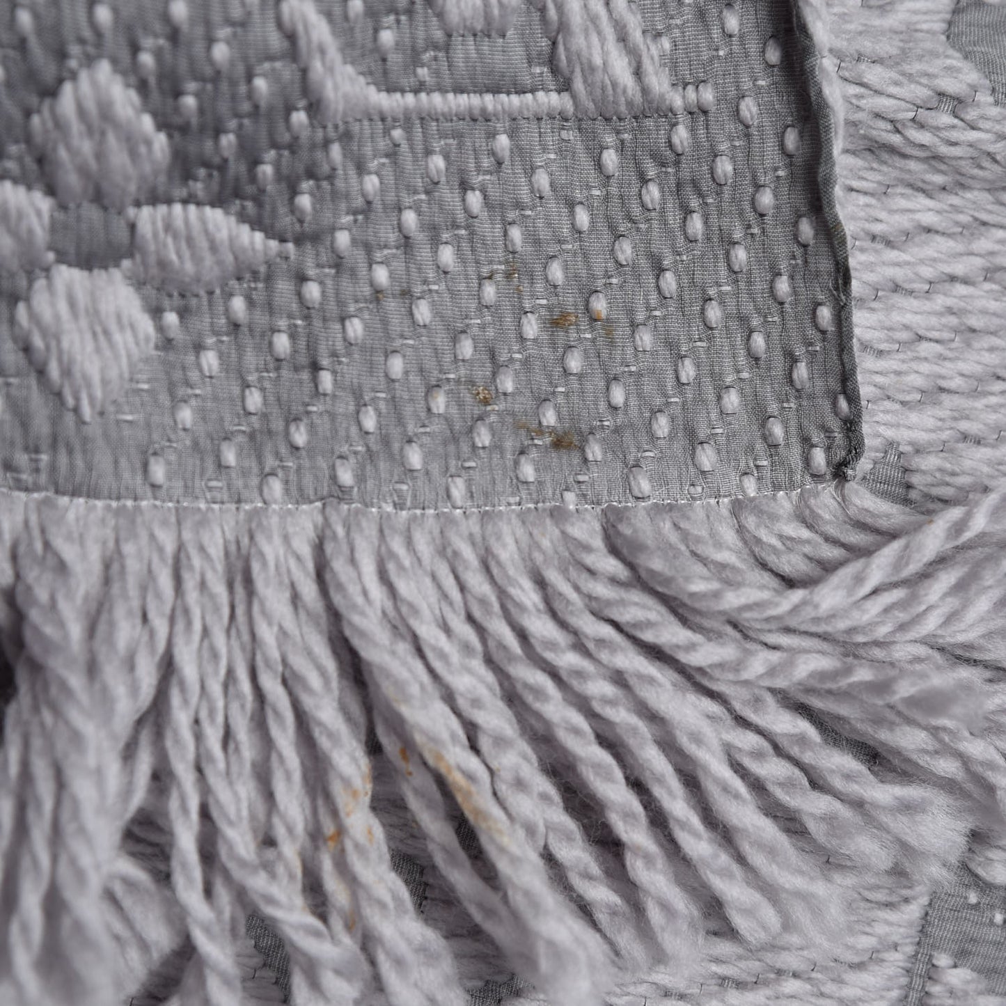 Wool Silk Logomania Scarf Pearl Grey