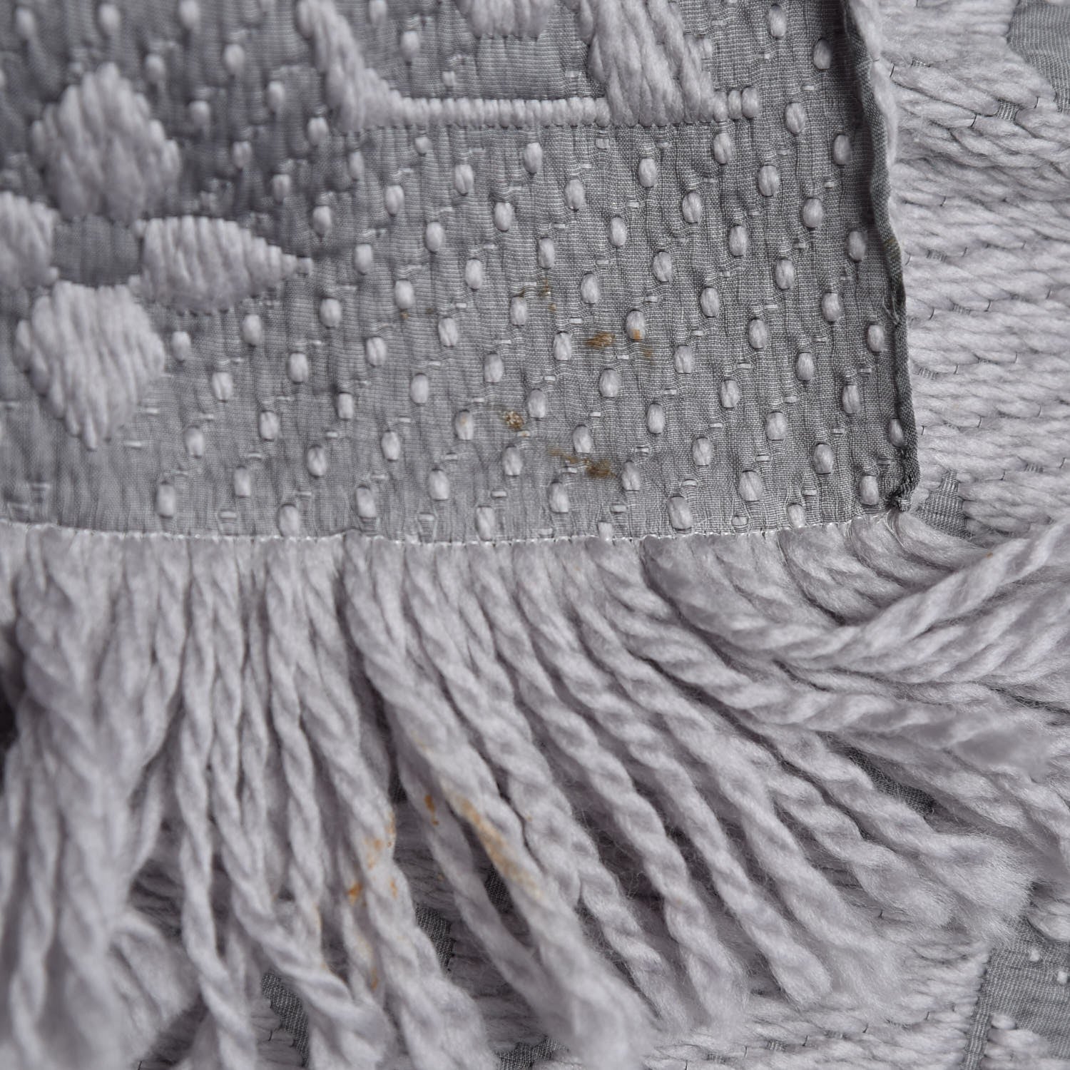 Louis Vuitton Wool Silk Logomania Scarf Pearl Grey 5 of 5