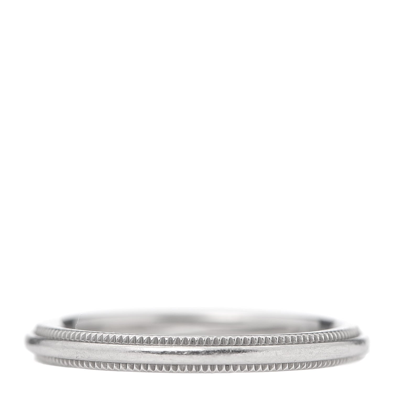 Tiffany Platinum 2mm Milgrain Wedding Band Ring 47 4 3 of 4