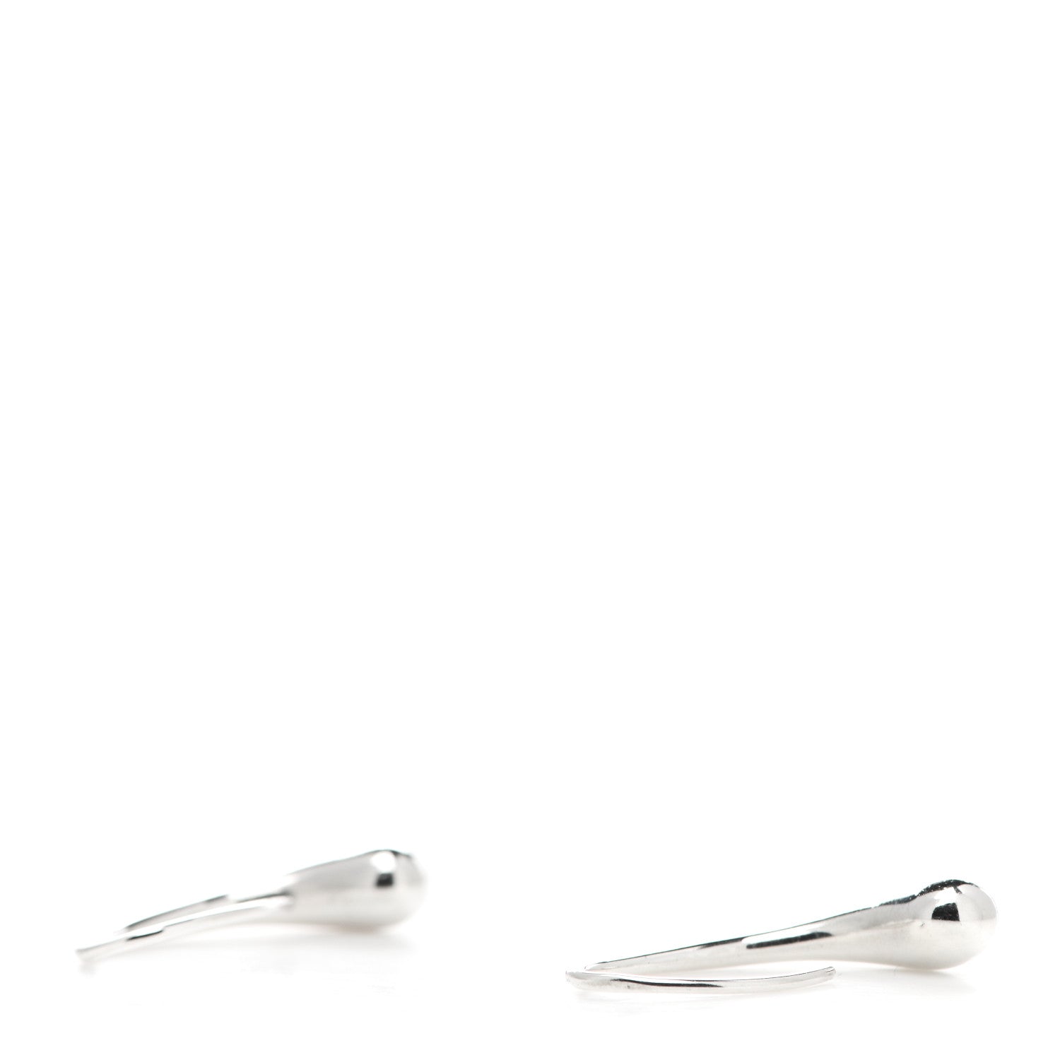 Tiffany Sterling Silver Elsa Peretti Teardrop Hoop Earrings 3 of 4