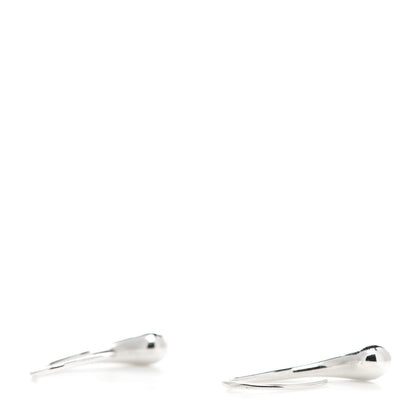 Tiffany Sterling Silver Elsa Peretti Teardrop Hoop Earrings 3 of 4