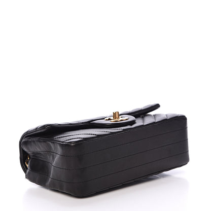 Chanel Lambskin Chevron Quilted Mini Rectangular Flap Black 3 of 15