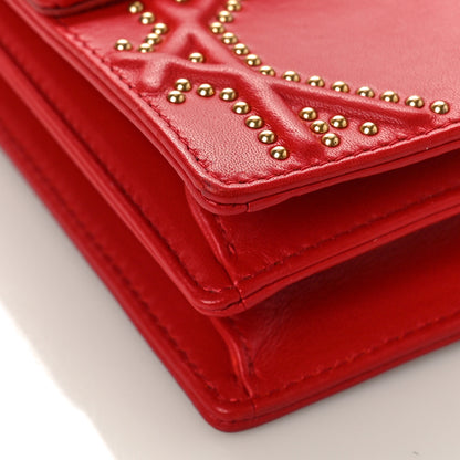 Christian Dior Lambskin Studded Vertical Diorama Spicy Red 7 of 8