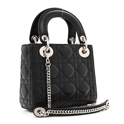 Christian Dior Lambskin Cannage Mini Lady Dior Black 3 of 12