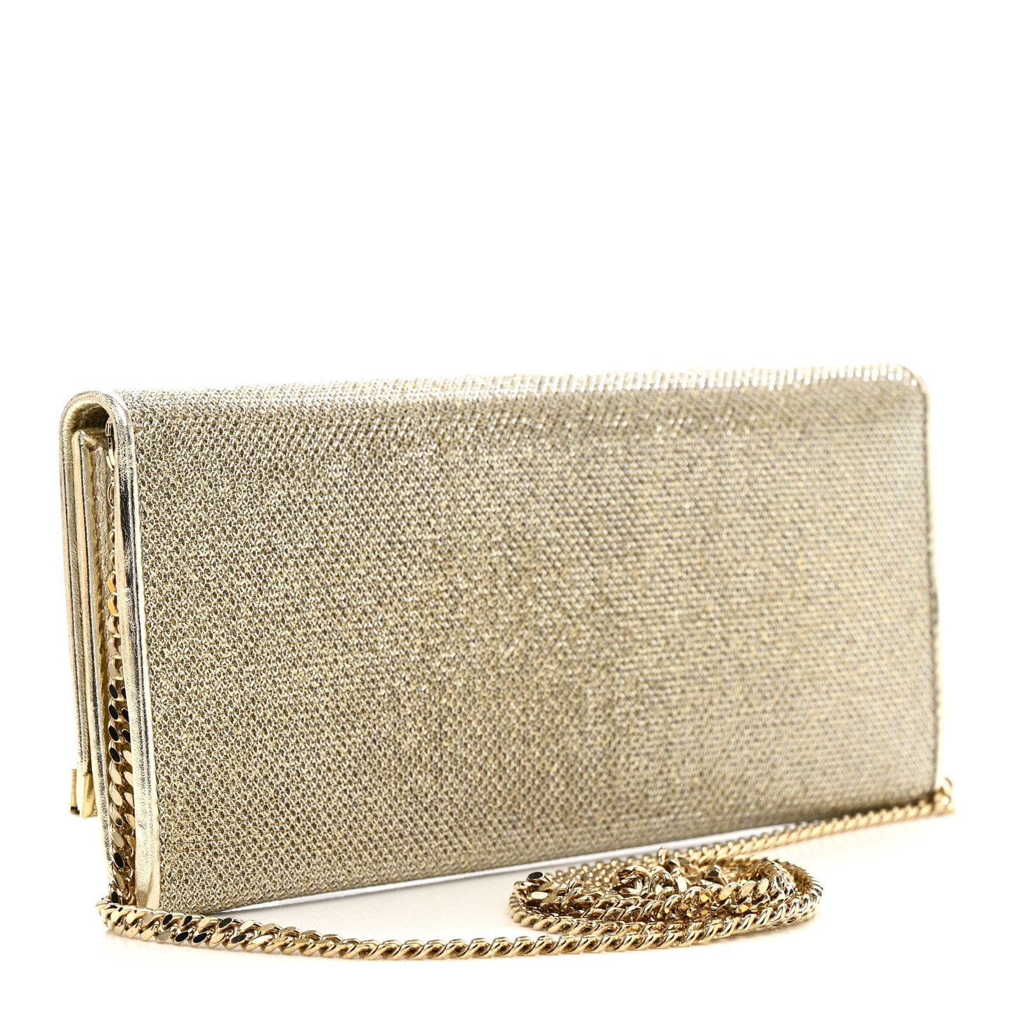 Glitter Milla Wallet on Chain Gold