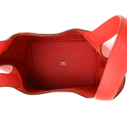 Hermes Taurillon Clemence Picotin Lock 18 PM Rouge De Coeur 5 of 10