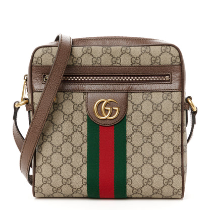 Gucci GG Supreme Monogram Web Small Ophidia Messenger Bag Brown 1 of 13