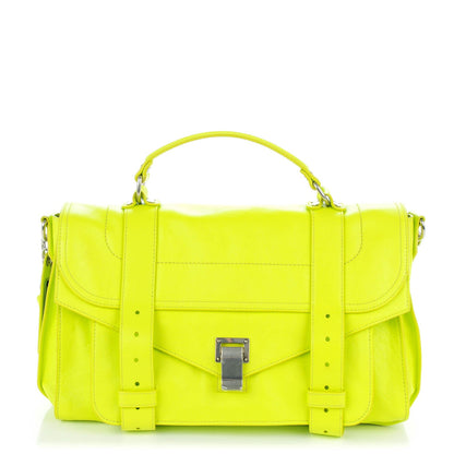 Proenza Schouler Lambskin Medium PS1 Satchel Sulfur 1 of 7