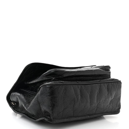 Saint Laurent Crinkled Calfskin Matelasse Monogram Medium Niki Chain Satchel Black 4 of 11