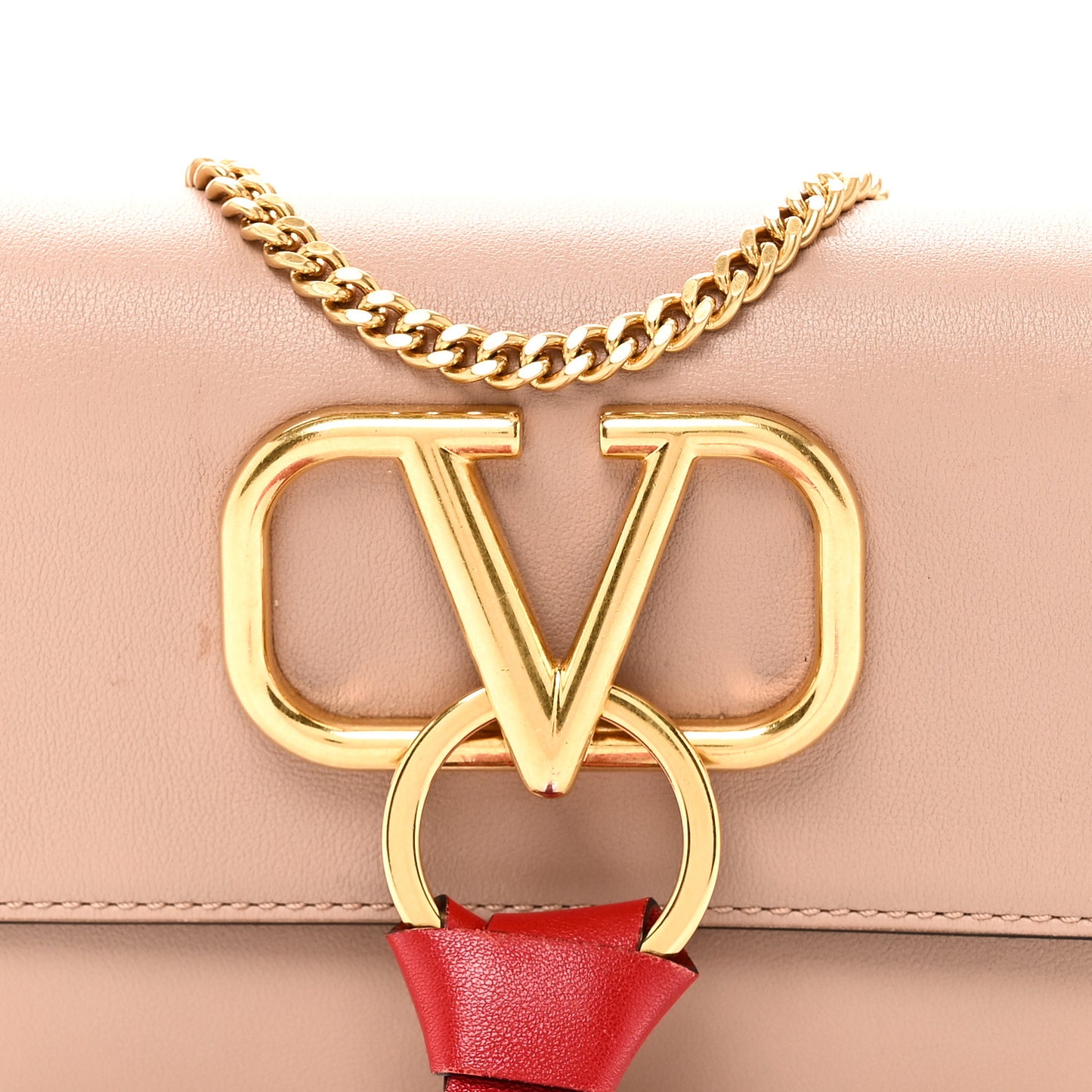 Smooth Calfskin Mini VRing Crossbody Bag Rose Cannelle