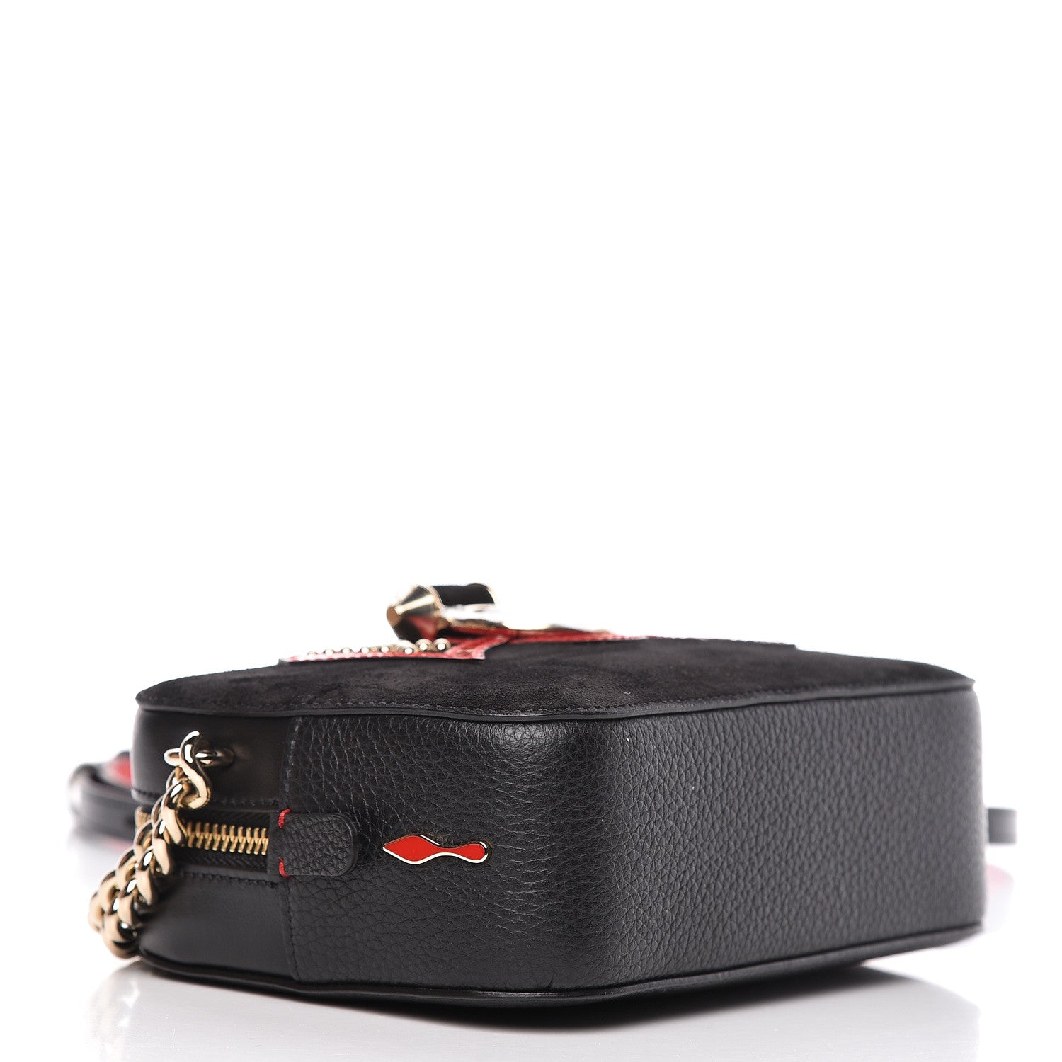 Christian Louboutin Suede Calfskin Love Rubylou Crossbody Black 4 of 11