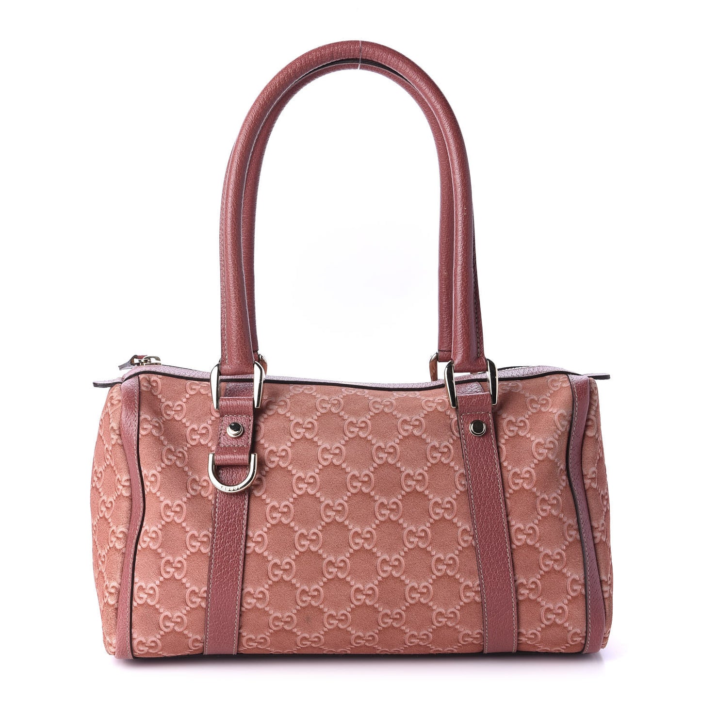 Suede Guccissima Small Abbey Boston Pink