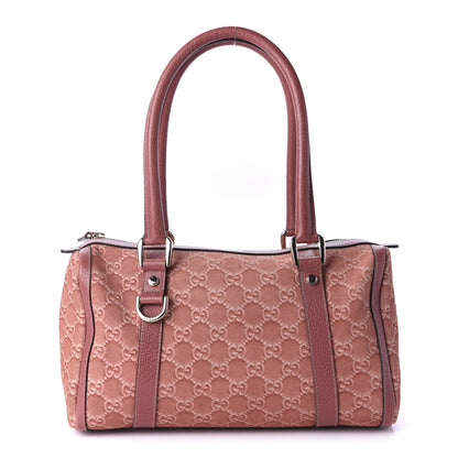 Gucci Suede Guccissima Small Abbey Boston Pink 1 of 11