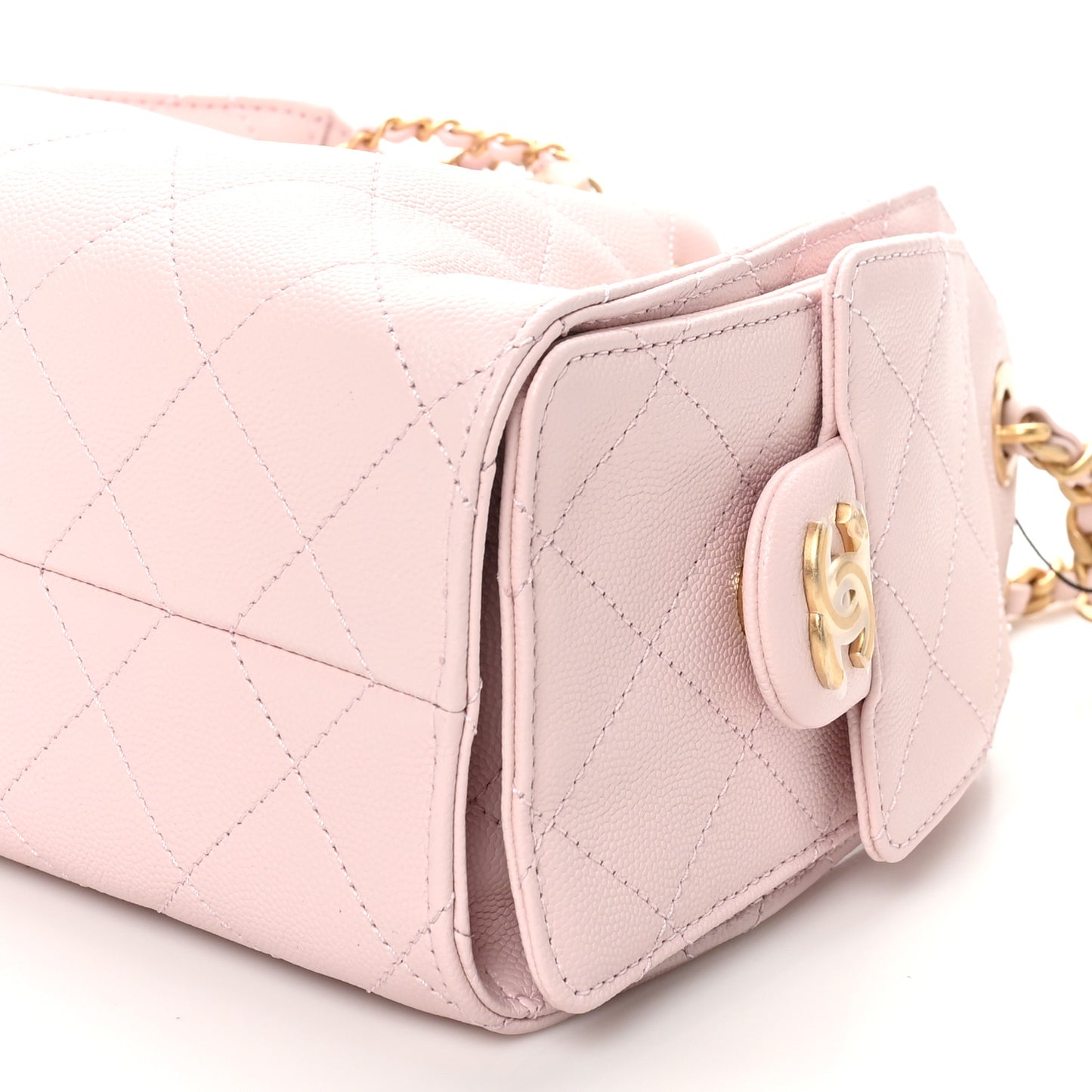 Caviar Quilted Mini Chanel 25 Handbag Light Pink