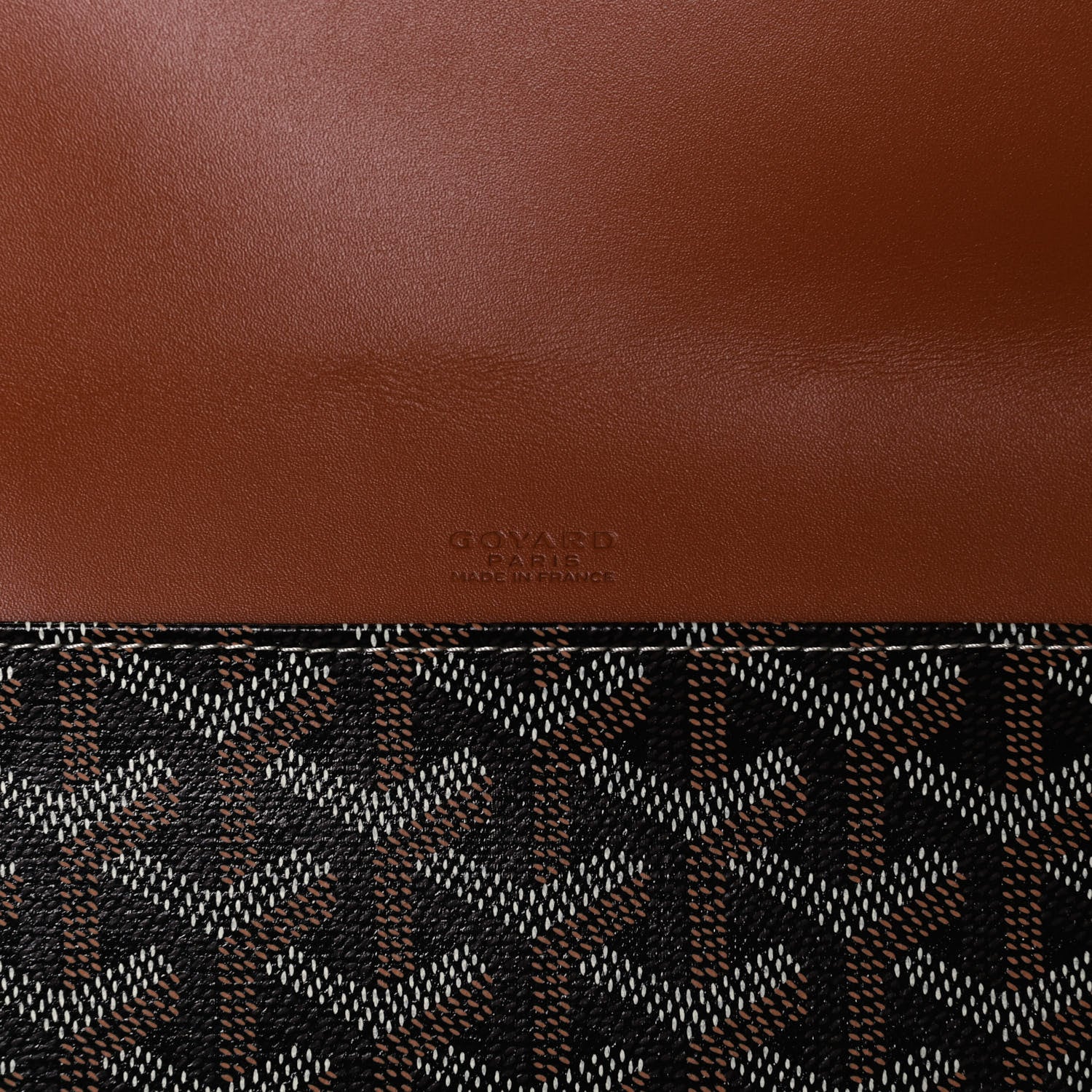 Goyard Goyardine Commando Envelope 2 Flat Large Pouch Black Gold 6 of 9