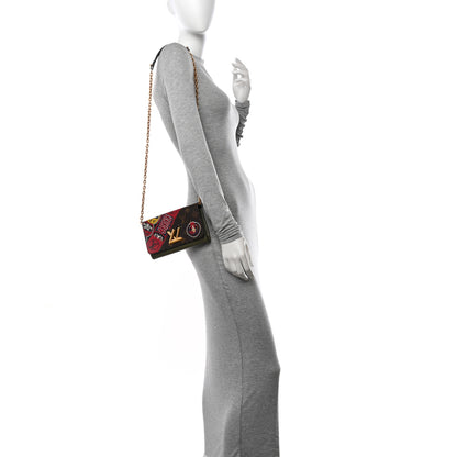 Louis Vuitton Monogram Epi Kabuki Twist Chain Wallet 2 of 14
