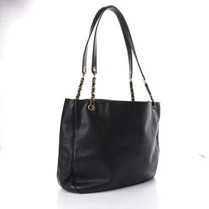 Chanel Caviar Large CC Shoulder Bag Black 2 of 12