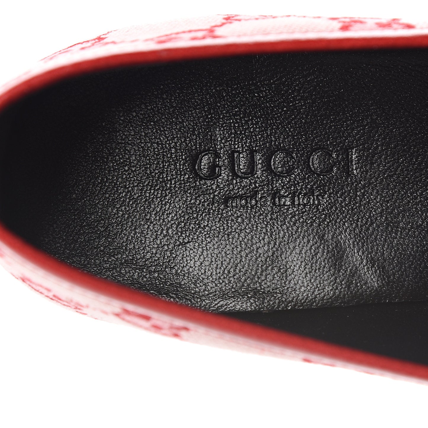 Canvas GG Monogram Horsebit Womens Jordaan Loafers 34 Gardenia Hibiscus Red