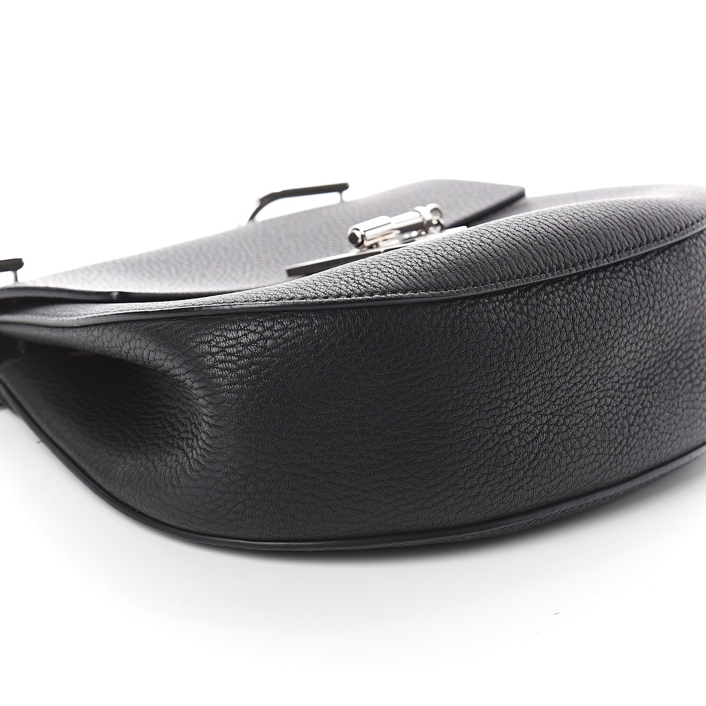 Grained Lambskin Drew Shoulder Bag Black