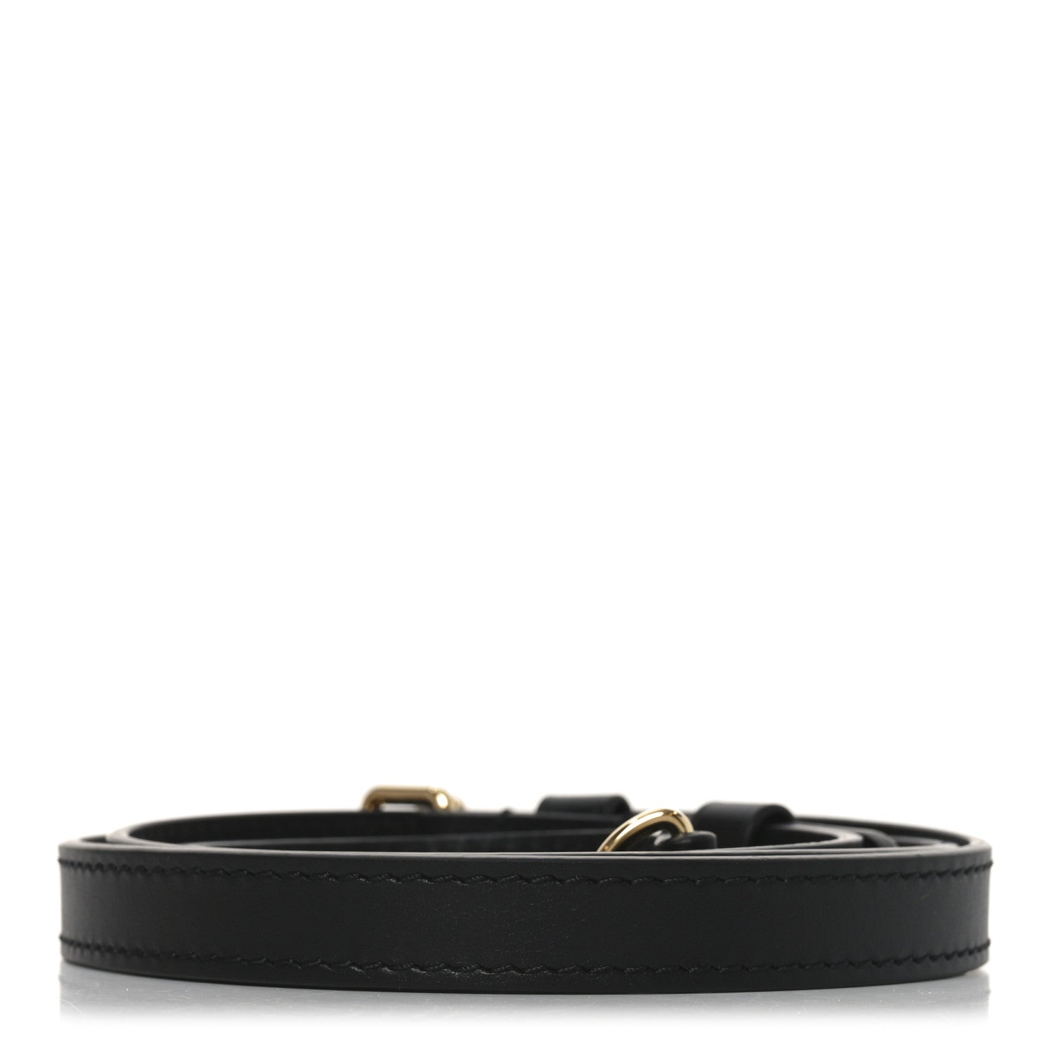 Louis Vuitton Calfskin 16mm Adjustable Shoulder Strap Black 2 of 3