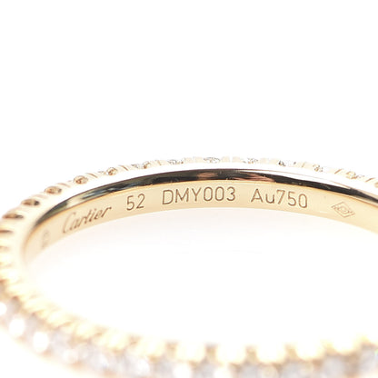 Cartier 18K Yellow Gold Diamond 2mm Etincelle de Wedding Band Ring 52 6 4 of 7