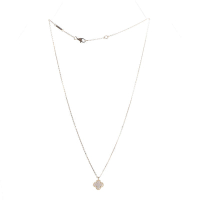 Van Cleef & Arpels 18K Yellow Gold Mother of Pearl Sweet Alhambra Pendant Necklace 3 of 8