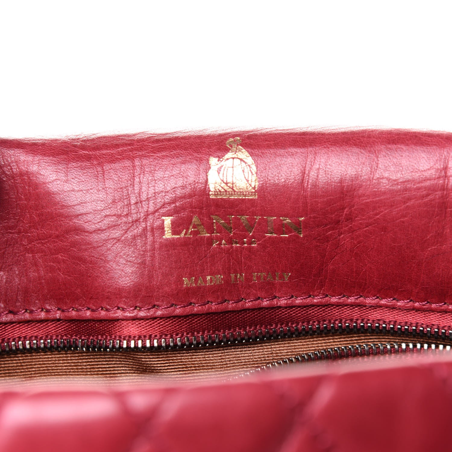 Lanvin Lambskin Quilted Medium Happy Shoulder Bag Red 6 of 10