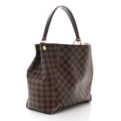 Louis Vuitton Damier Ebene Caissa Hobo Rose Ballerine 3 of 11