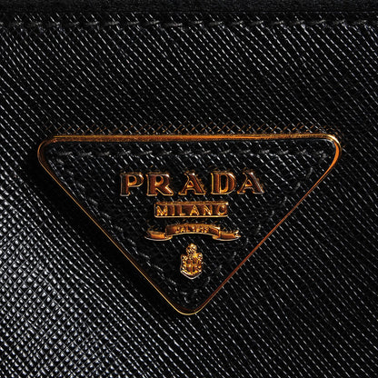 Prada Saffiano Lux Large Double Zip Tote Nero Black 7 of 10
