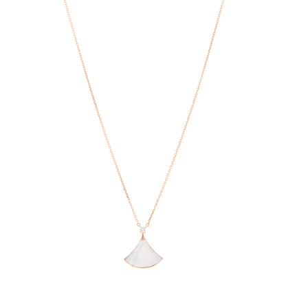 Bulgari 18K Rose Gold Diamond Mother of Pearl Divas' Dream Pendant Necklace 1 of 6