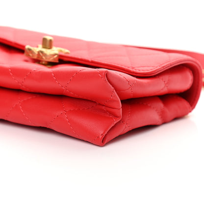 Chanel Calfskin Quilted Mini Flap Bag Red 10 of 12