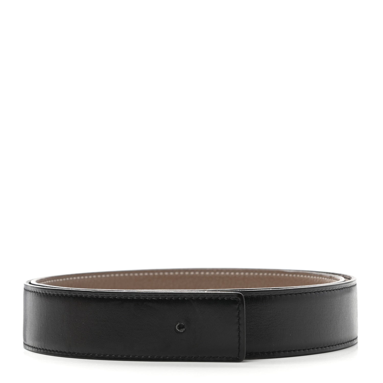 Hermes Box Togo 32mm Belt Strap 95 Black Etoupe 2 of 11